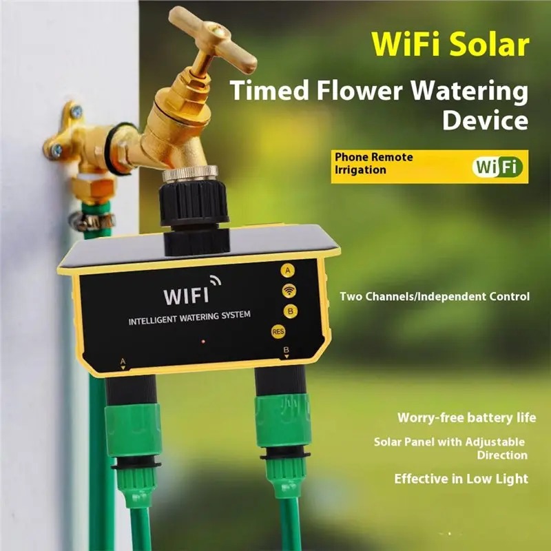 1/2 Outlets WIFI Solar Irrigat - Smart Garden Monitoring System ulasan dan harga