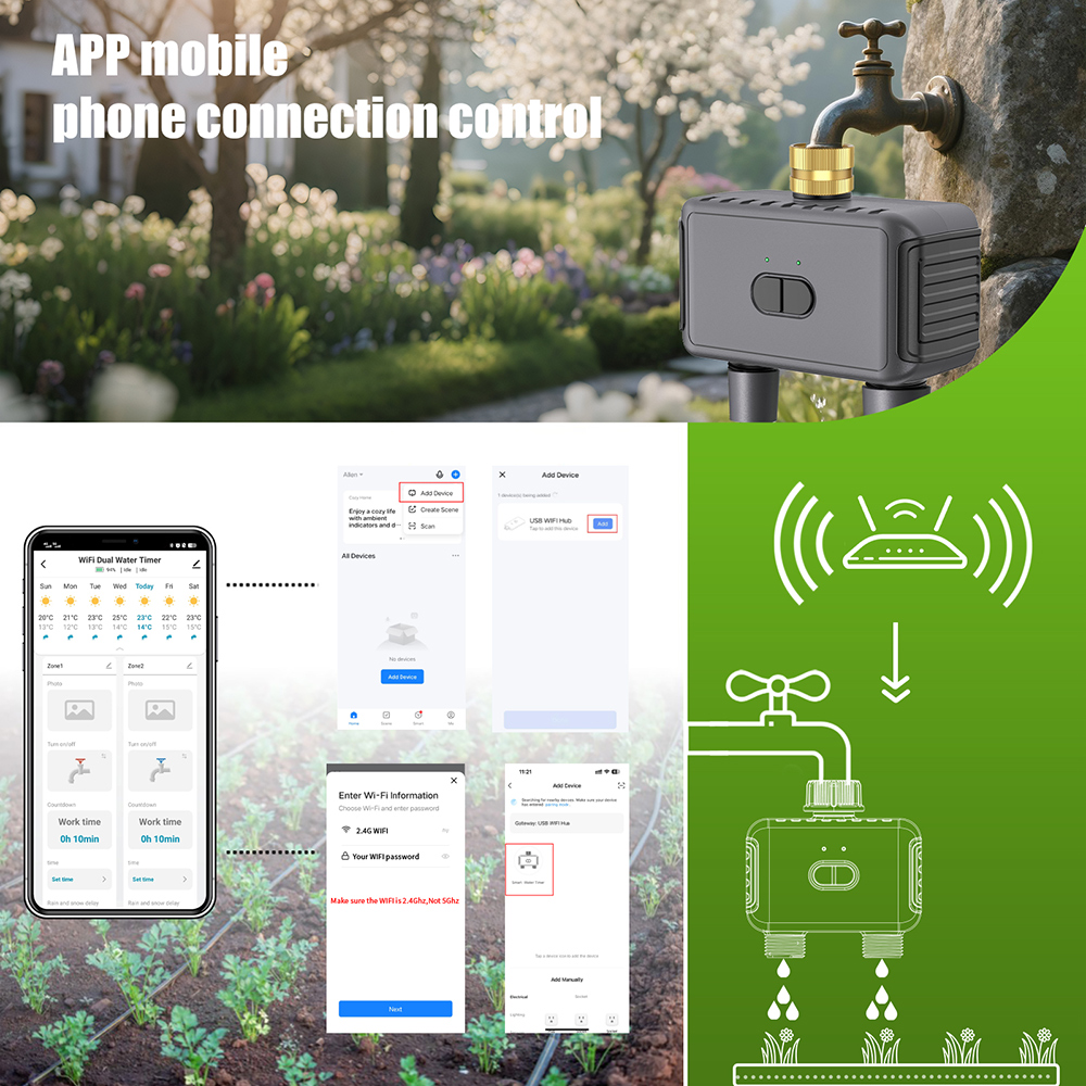 Tuya WiFi Water Timer Smart 2  - Smart Garden Monitoring System ulasan dan harga