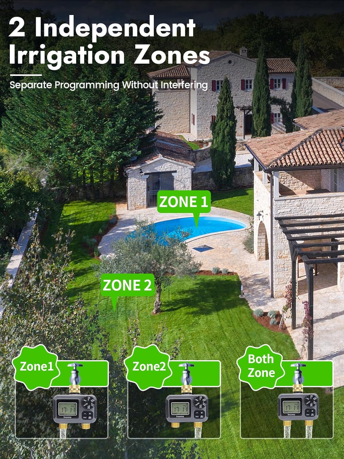 Dual Outlets Smart Irrigation  - Smart Garden Monitoring System ulasan dan harga