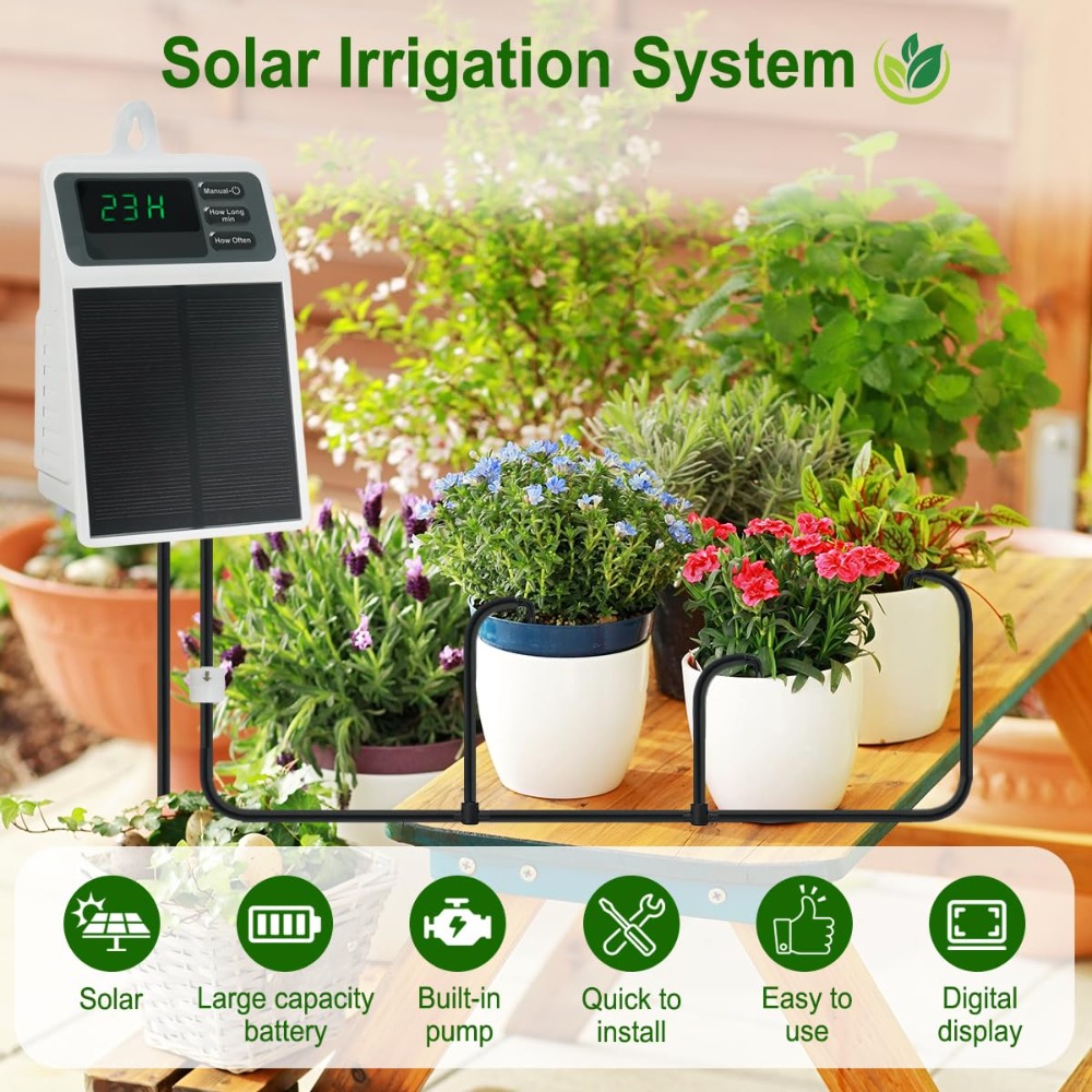 Upgraded Solar Drip Irrigation - Smart Urban Garden ulasan dan harga