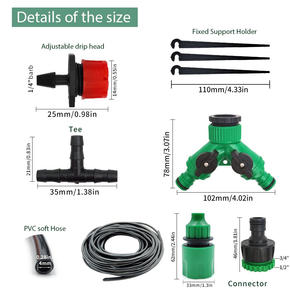Greenhouse 15M-30M DIY Drip Ir - Smart Urban Garden ulasan dan harga