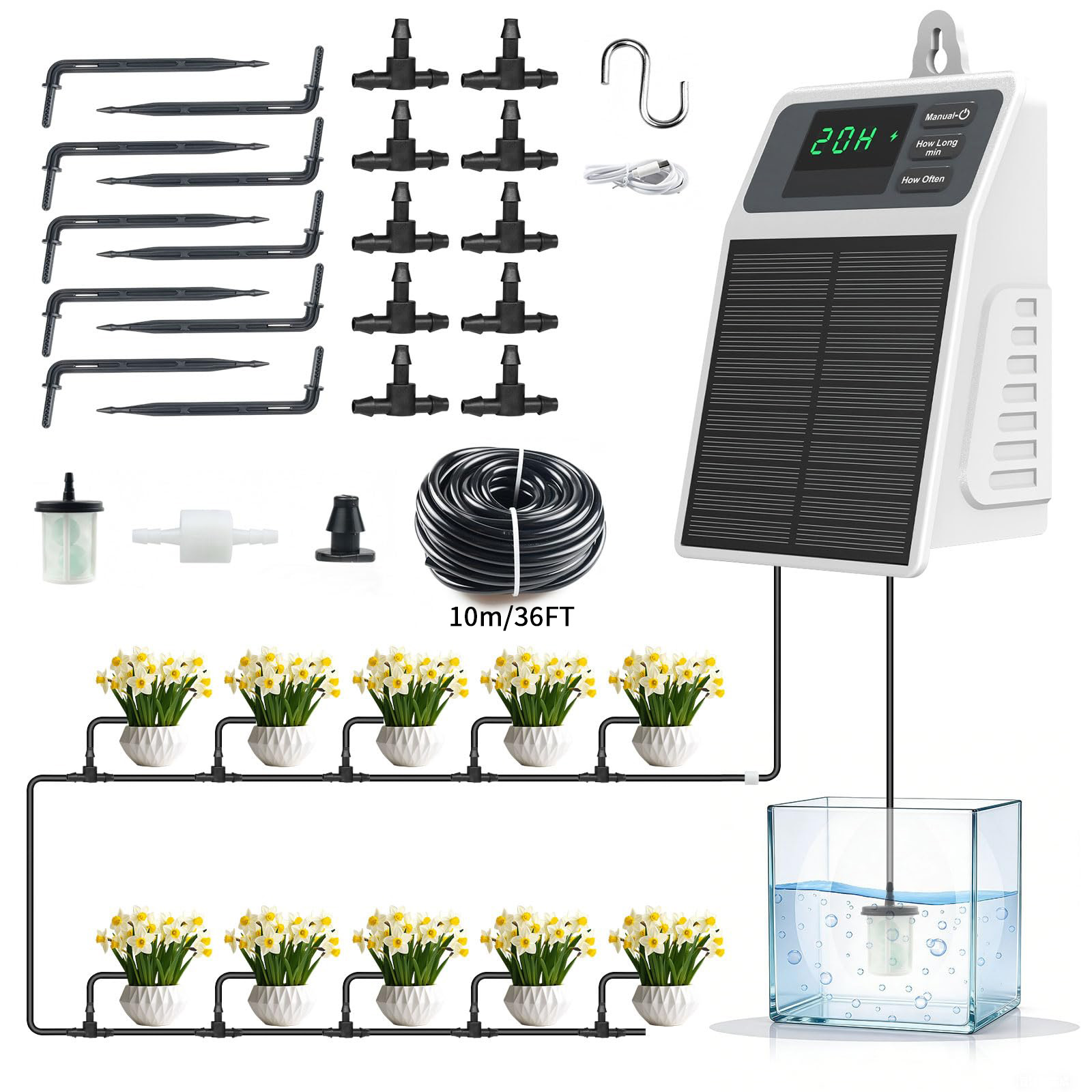 Upgraded Solar Drip Irrigation - Smart Urban Garden ulasan dan harga