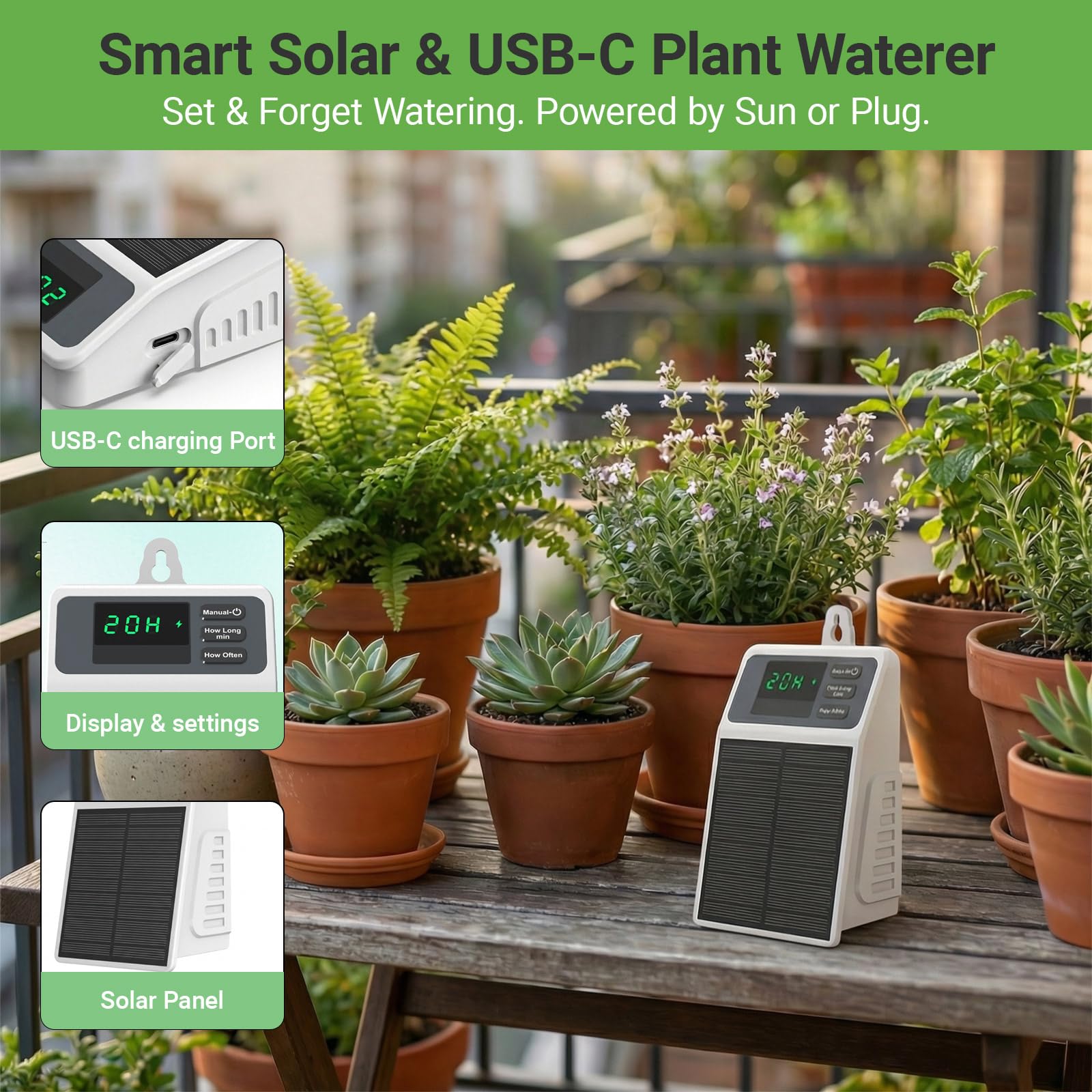 Upgraded Solar Drip Irrigation - Smart Urban Garden ulasan dan harga