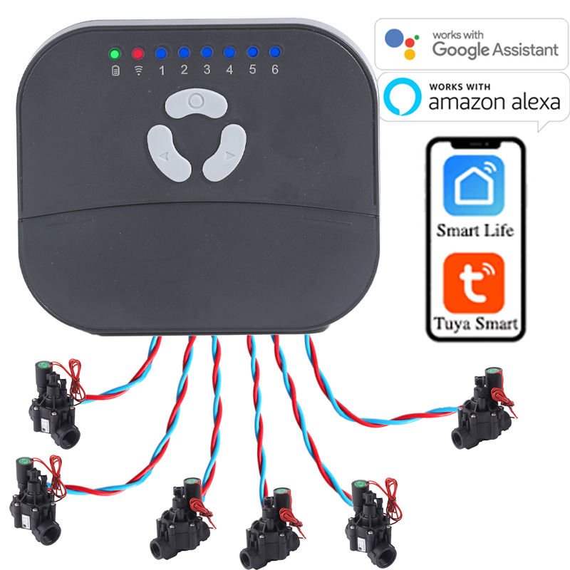 6 Zone WIFI Connect Tuya Smart - Smart Garden Monitoring System ulasan dan harga
